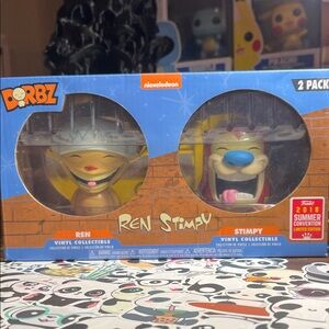 Nickelodeon Ren & Stimpy Dorbz Vinyl Collectible 2-Pack - Blue and Cream